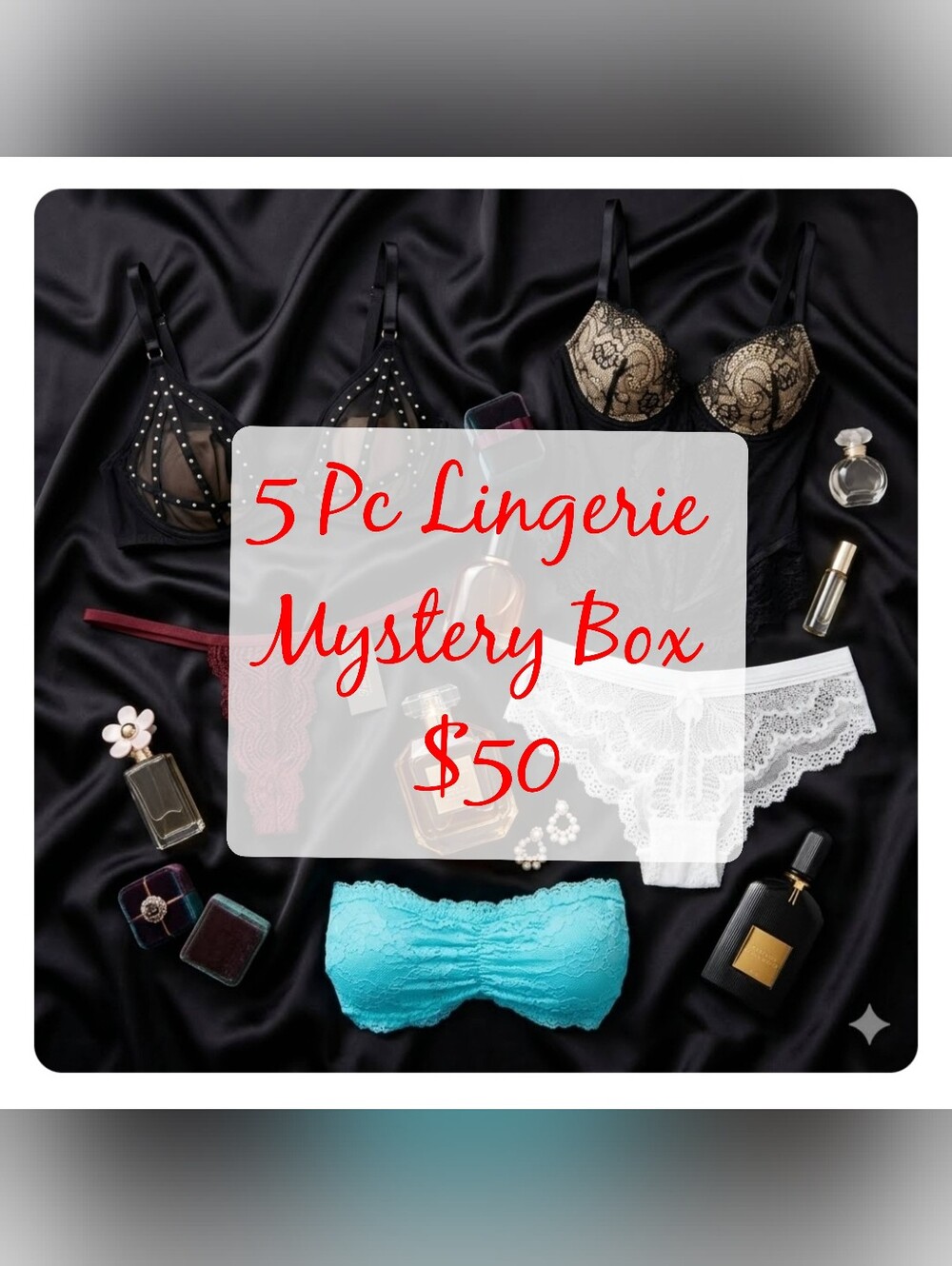 5 Pc ✨ NWT Lingerie Mystery Box ✨ Savage X Fenty, Frederick's, & Boutique S-3XL